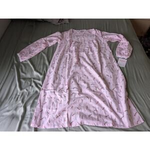 NWT Lanz of Salzburg Candy Canes Waltz Flannel Gown size S